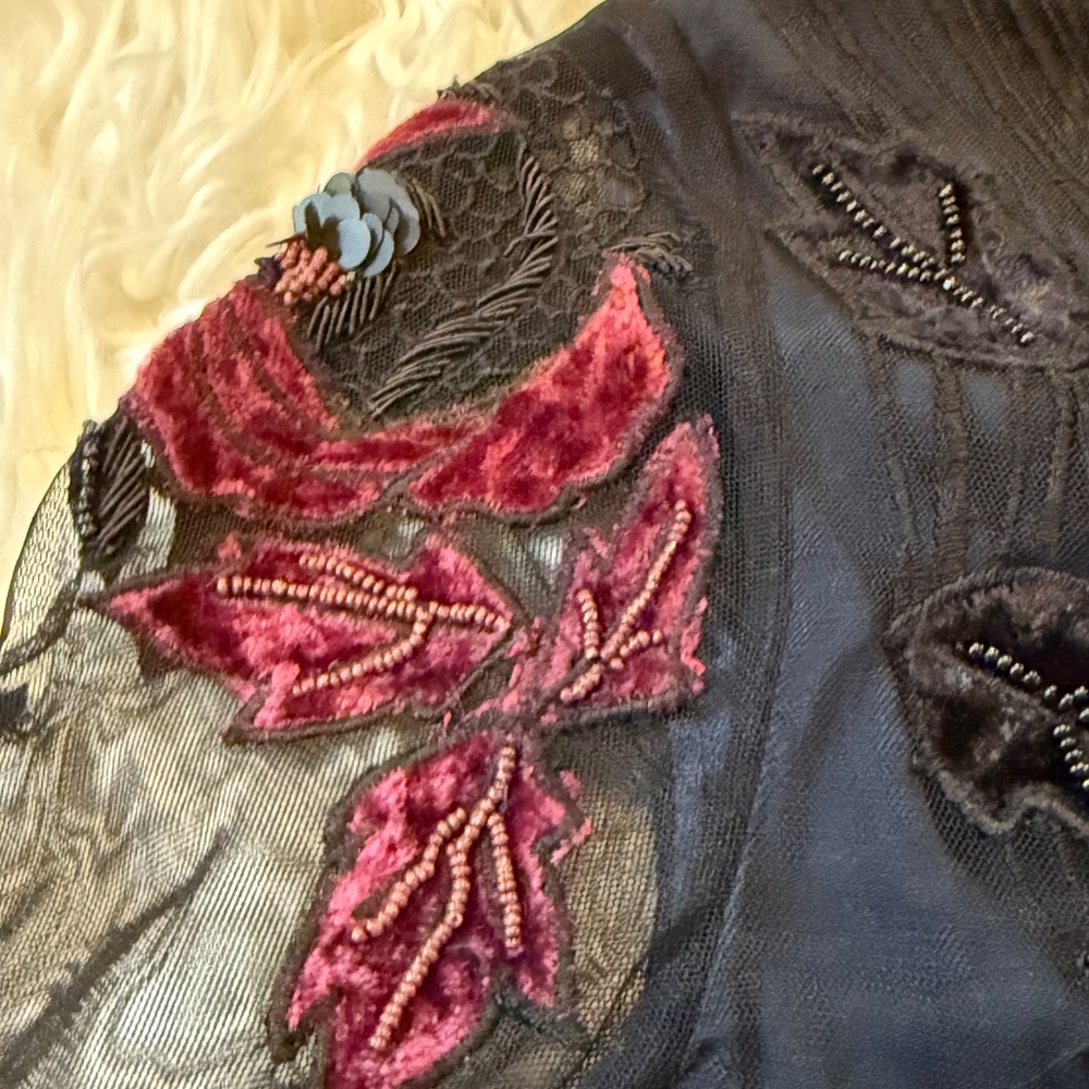 NWT French Connection RARE cocktail embroidered embellished tulle dress sz 2 - Picture 2 of 9